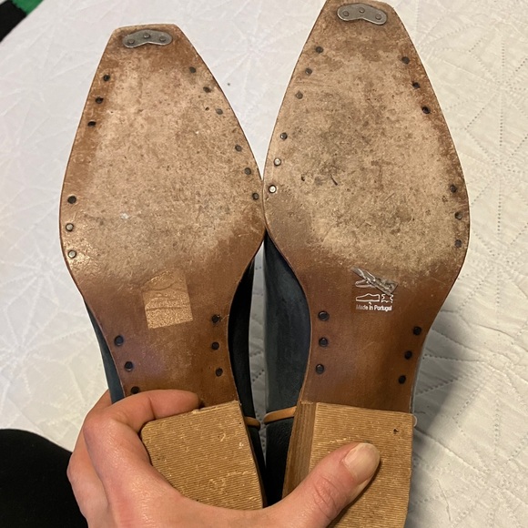 Free People We The Free Wesley ankle boots Black and Tan leather size US 7 - Picture 15 of 15